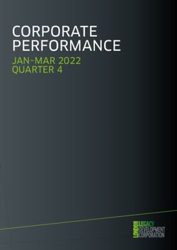 CORPORATE PERFORMANCE - JAN-MAR 2022 QUARTER 4 - Queen Elizabeth Olympic Park