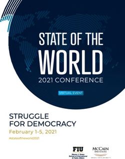 WORLD STATE OF THE 2021 CONFERENCE - FIU SIPA