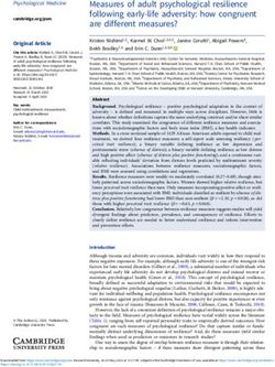 Measures of adult psychological resilience following early-life adversity: how congruent are different measures?