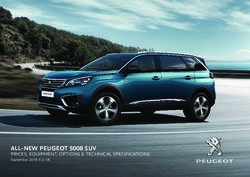 ALL-NEW PEUGEOT 5008 SUV - PRICES, EQUIPMENT, OPTIONS & TECHNICAL SPECIFICATIONS September 2018: E & OE - Peugeot.ie