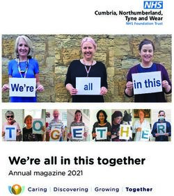 We're all in this together - Annual magazine 2021 - Cumbria, Northumberland, Tyne and Wear - Cumbria, Northumberland, Tyne ...