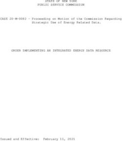 STATE OF NEW YORK PUBLIC SERVICE COMMISSION ORDER IMPLEMENTING AN INTEGRATED ENERGY DATA RESOURCE - CASE 20-M-0082 - Proceeding on Motion of the ...