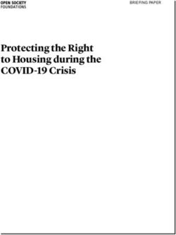 Protecting the Right to Housing during the COVID-19 Crisis - BRIEFING PAPER
