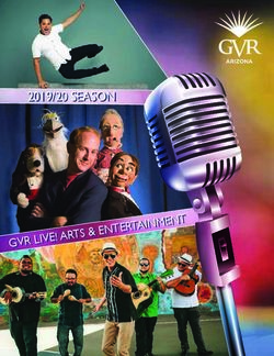ARTS & ENTERTAINMENT GVR LIVE! - Green Valley Recreation