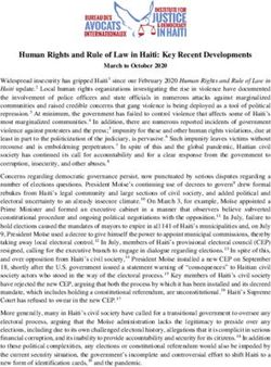 Human Rights and Rule of Law in Haiti: Key Recent Developments - Institute for Justice and Democracy ...