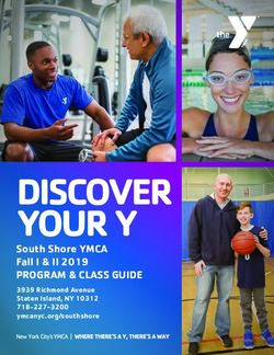 South Shore YMCA Fall I & II 2019 - PROGRAM & CLASS GUIDE 3939 Richmond Avenue Staten Island, NY 10312 718-227-3200 ymcanyc.org/southshore - New ...