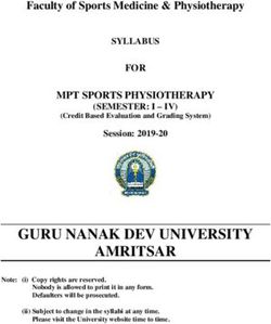 GURU NANAK DEV UNIVERSITY AMRITSAR - Faculty of Sports Medicine & Physiotherapy