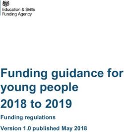 Funding guidance for young people 2018 to 2019 - Funding regulations Version 1.0 published May 2018