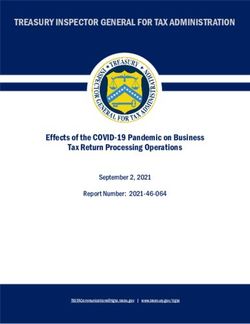 TREASURY INSPECTOR GENERAL FOR TAX ADMINISTRATION - Effects of the COVID-19 Pandemic on Business Tax Return Processing Operations