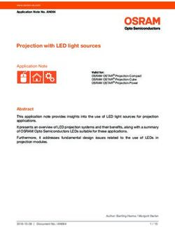 Projection with LED light sources - Application Note