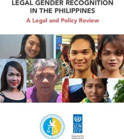 LEGAL GENDER RECOGNITION IN THE PHILIPPINES - A Legal and Policy Review - UNDP in Asia and the ...