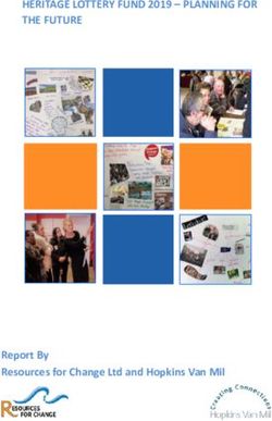 HERITAGE LOTTERY FUND 2019 - PLANNING FOR THE FUTURE - Report By Resources for Change Ltd and Hopkins Van Mil - The National Lottery Heritage Fund