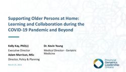 SUPPORTING OLDER PERSONS AT HOME: LEARNING AND COLLABORATION DURING THE COVID-19 PANDEMIC AND BEYOND - KELLY KAY, PHD(C)