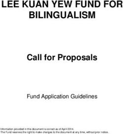 LEE KUAN YEW FUND FOR BILINGUALISM - Call for Proposals Fund Application Guidelines