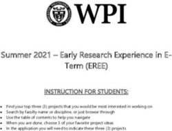 Summer 2021 - Early Research Experience in E