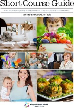 Short Course Guide Semester 1: January to June 2021 - Boroondara