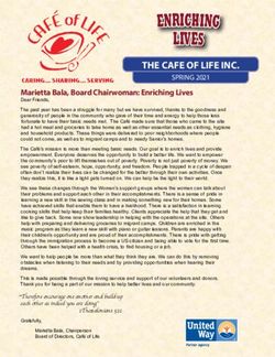 ENRICHING LIVES THE CAFE OF LIFE INC.