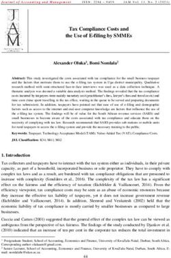 Tax Compliance Costs and the Use of E-filing by SMMEs