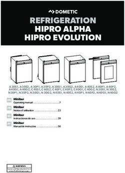 REFRIGERATION HIPRO ALPHA HIPRO EVOLUTION