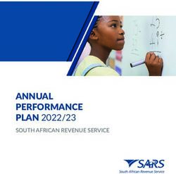 ANNUAL PERFORMANCE PLAN 2022/23 - SOUTH AFRICAN REVENUE SERVICE - SARS