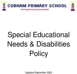 Special Educational Needs & Disabilities Policy - Updated September 2020 - Cobham ...