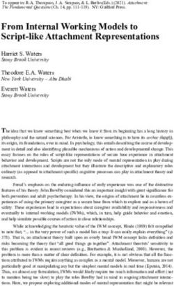 From Internal Working Models to Script-like Attachment Representations