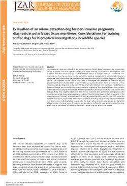 Evaluation of an odour-detection dog for non-invasive pregnancy diagnosis in polar bears Ursus maritimus: Considerations for training sniffer dogs ...