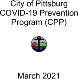 City of Pittsburg COVID-19 Prevention Program (CPP) - March 2021