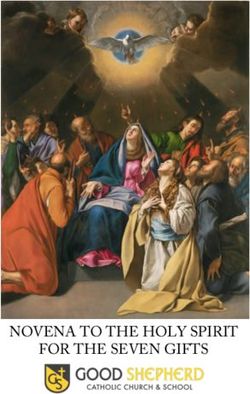 NOVENA TO THE HOLY SPIRIT FOR THE SEVEN GIFTS