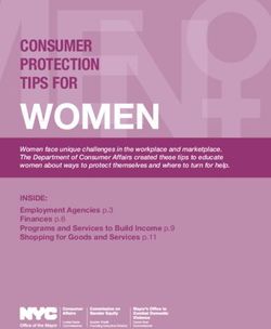 WOMEN CONSUMER PROTECTION TIPS FOR - NYC.gov