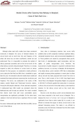Modal Choice after Opening New Railway in Bangkok - Case of Dark Red Line- ร ปแบบ ...