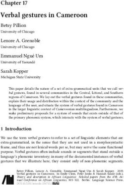 Verbal gestures in Cameroon - Betsy Pillion University of Chicago Lenore A. Grenoble - The ...