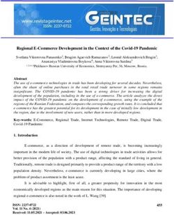 Regional E-Commerce Development in the Context of the Covid-19 Pandemic