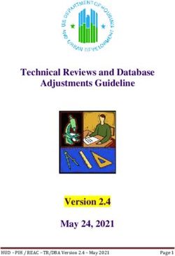 HUD - PIH / REAC - TR/DBA Version 2.4 - May 2021 - Technical Reviews and Database Adjustments Guideline - Version 2.4 May 24, 2021