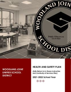 HEALTH AND SAFETY PLAN - 2021-2022 School Year and Continuity of Services Plan WOODLAND JOINT UNIFIED SCHOOL DISTRICT