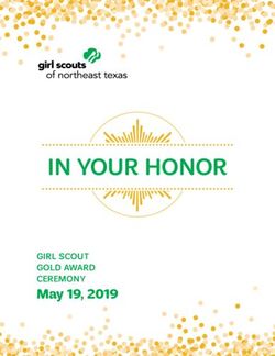 IN YOUR HONOR - May 19, 2019 GIRL SCOUT GOLD AWARD CEREMONY - Girl Scouts Northeast Texas