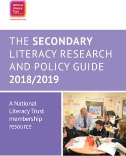 THE SECONDARY 2018/2019 - LITERACY RESEARCH AND POLICY GUIDE