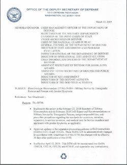 OFFICE OF THE DEPUTY SECRETARY OF DEFENSE 1010 DEFENSE PENTAGON WASHINGTON, DC 20301-1010
