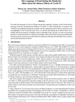 The Language of Food during the Pandemic: Hints about the Dietary Effects of Covid-19