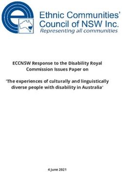ECCNSW Response to the Disability Royal Commission Issues Paper on 'The experiences of culturally and linguistically diverse people with ...