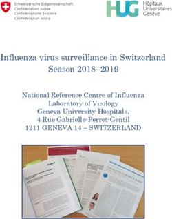 Influenza virus surveillance in Switzerland Season 2018-2019 - 1211 GENEVA 14 - SWITZERLAND National Reference Centre of Influenza Laboratory of ...
