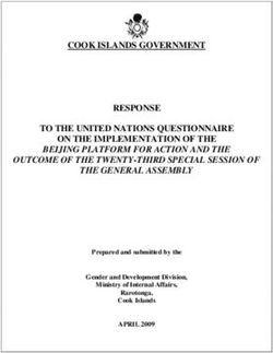 COOK ISLANDS GOVERNMENT RESPONSE TO THE UNITED NATIONS QUESTIONNAIRE ON THE IMPLEMENTATION OF
