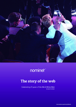 The story of the web Celebrating 25 years of the World Wide Web