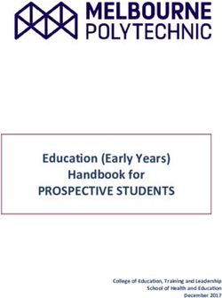 PROSPECTIVE STUDENTS Education (Early Years) Handbook for - College of Education, Training and Leadership School of Health and Education December ...