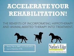 ACCELERATE YOUR REHABILITATION! - THE BENEFITS OF INCORPORATING HIPPOTHERAPY AND ANIMAL-ASSISTED THERAPY INTO TREATMENT.
