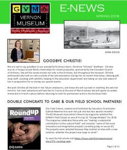 E-NEWS - Greater Vernon Museum and Archives