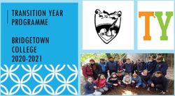 TRANSITION YEAR PROGRAMME BRIDGETOWN COLLEGE 2020-2021
