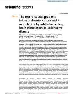 The rostro caudal gradient in the prefrontal cortex and its modulation by subthalamic deep brain stimulation in Parkinson's disease