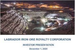 LABRADOR IRON ORE ROYALTY CORPORATION - INVESTOR PRESENTATION December 1, 2020 - Labrador Iron Ore Royalty ...