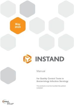 May 2020 - Manual for Quality Control Tests in Bacteriology Infection Serology - INSTAND eV